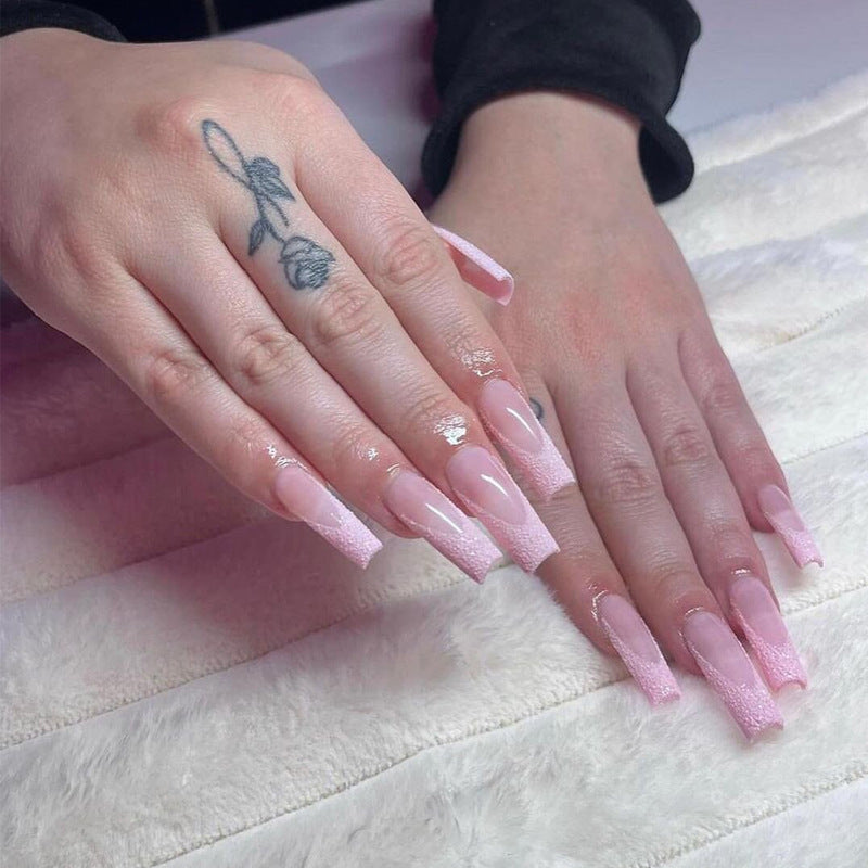Women's Long Rhinestone Nail Stickers