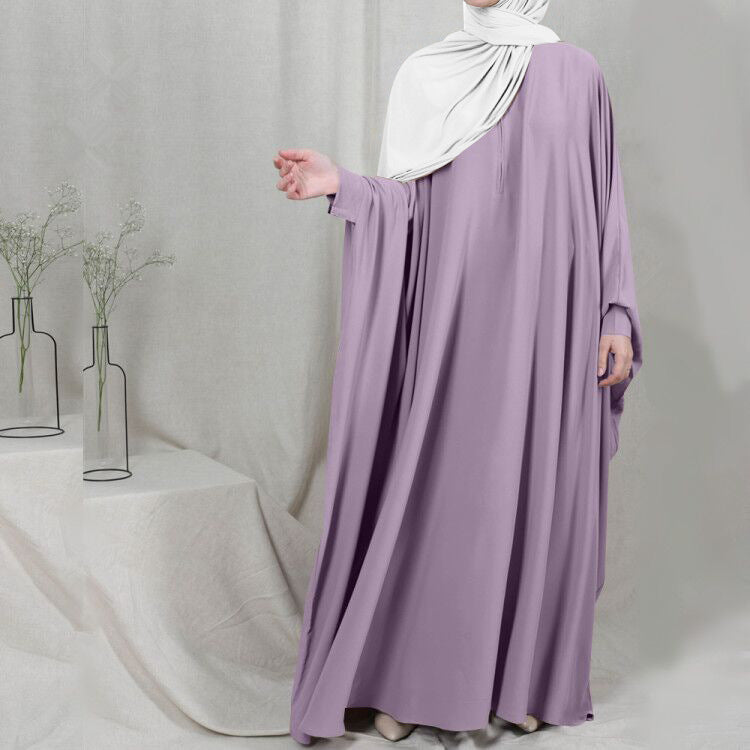 Large Solid Bat Sleeves Robe