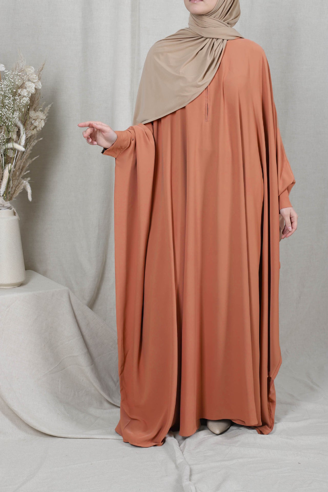 Large Solid Bat Sleeves Robe