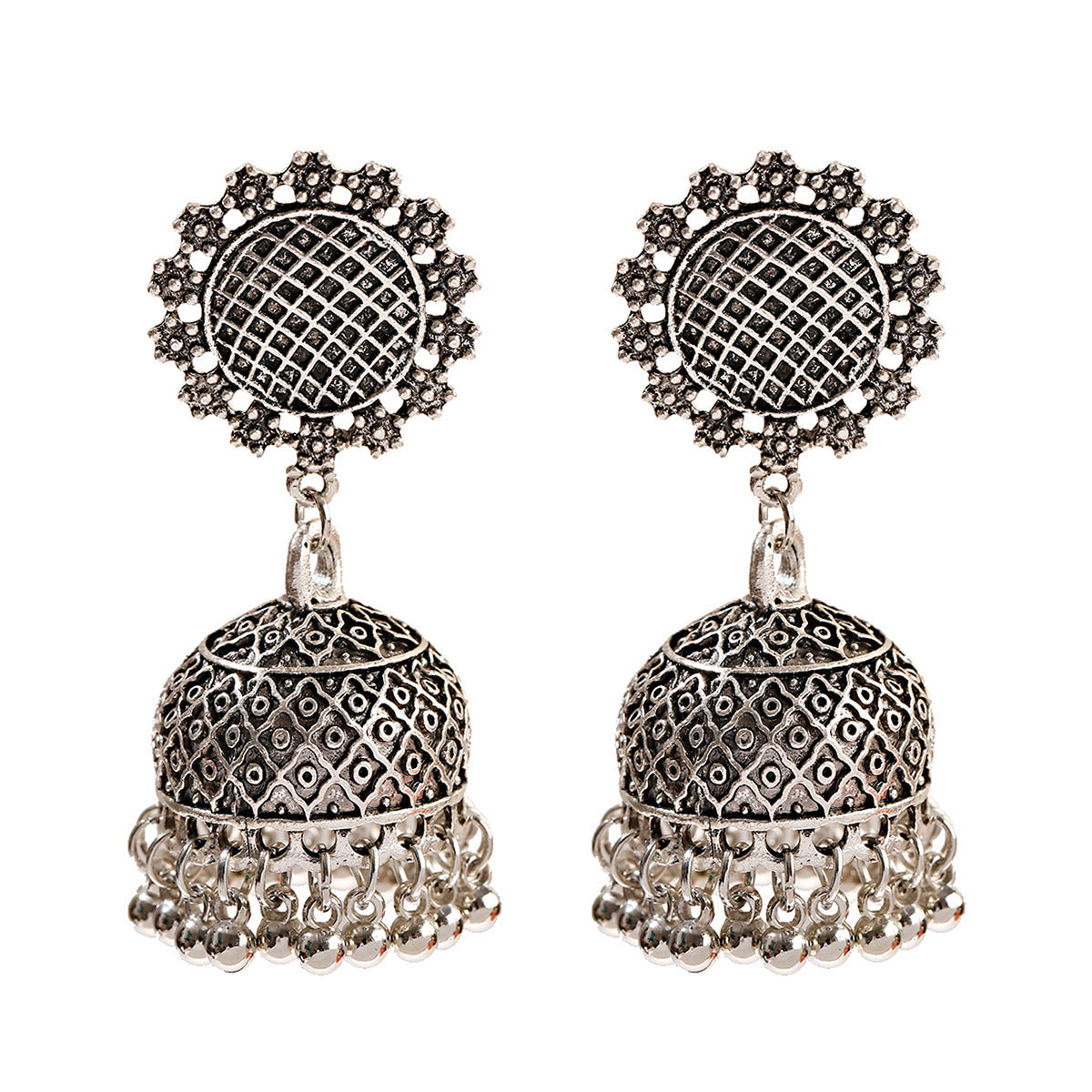 Bohemian Water Drop Ear Studs Buddha Light India Thailand Alloy Round Ring Earrings