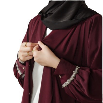 Middle East Satin Coat Skirt Cuff Diamond Robe
