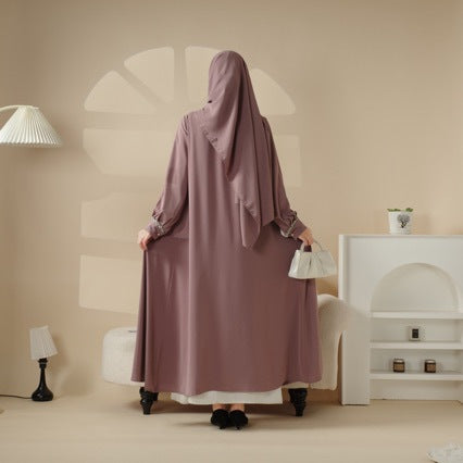 Middle East Satin Coat Skirt Cuff Diamond Robe
