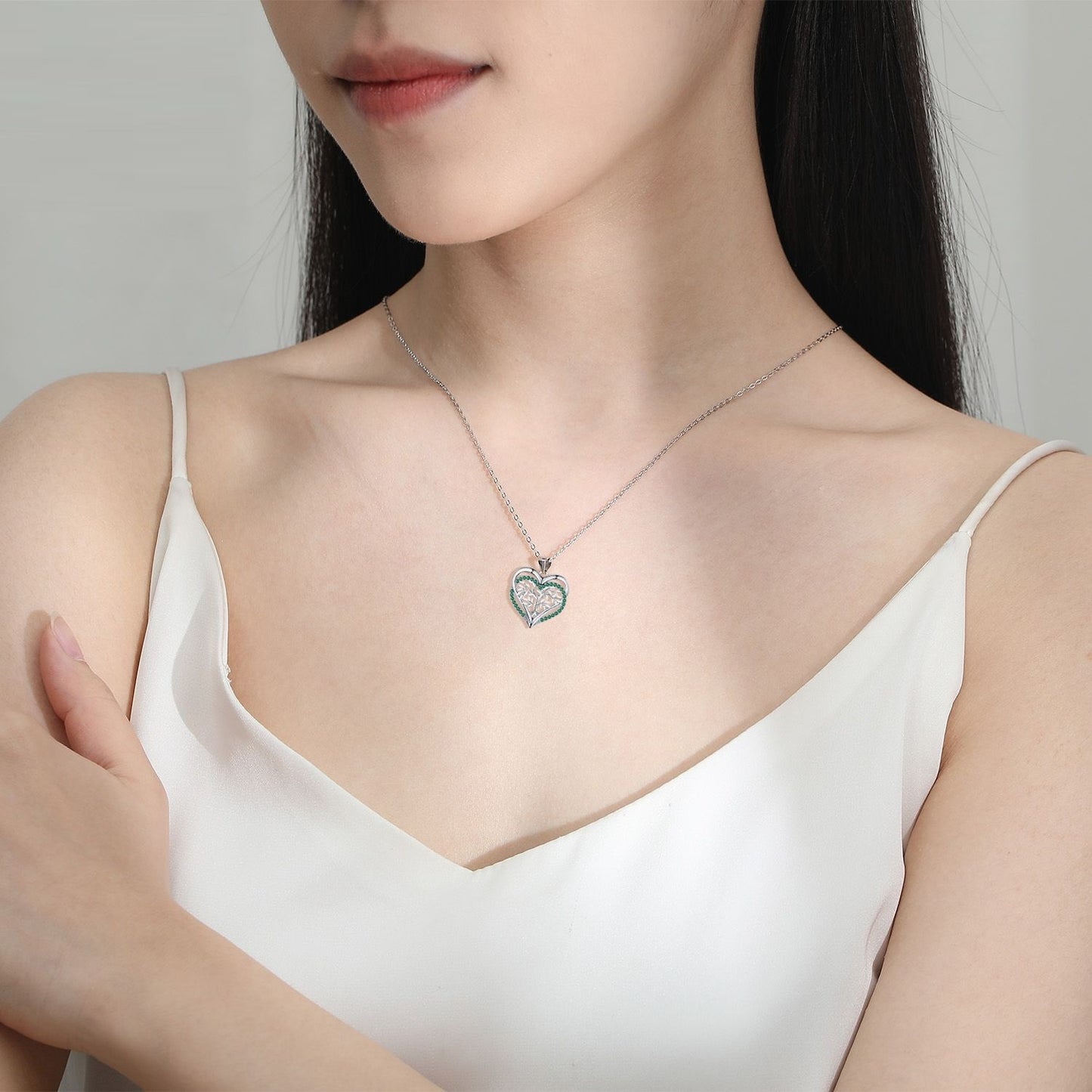 Pendant Jewelry Lucky Tree Heart Necklace For Women