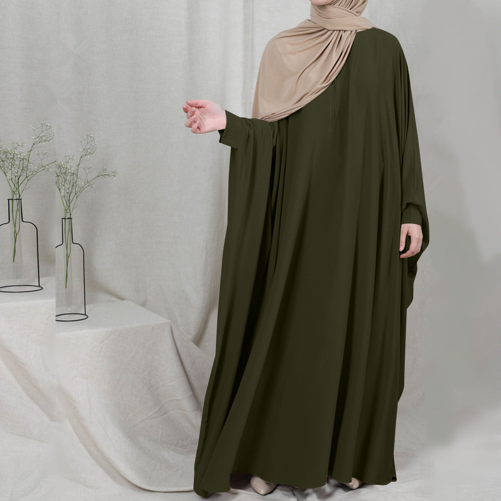 Large Solid Bat Sleeves Robe