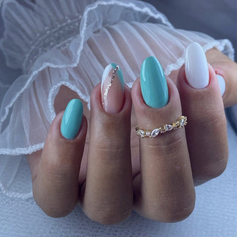 Women's Long Rhinestone Nail Stickers