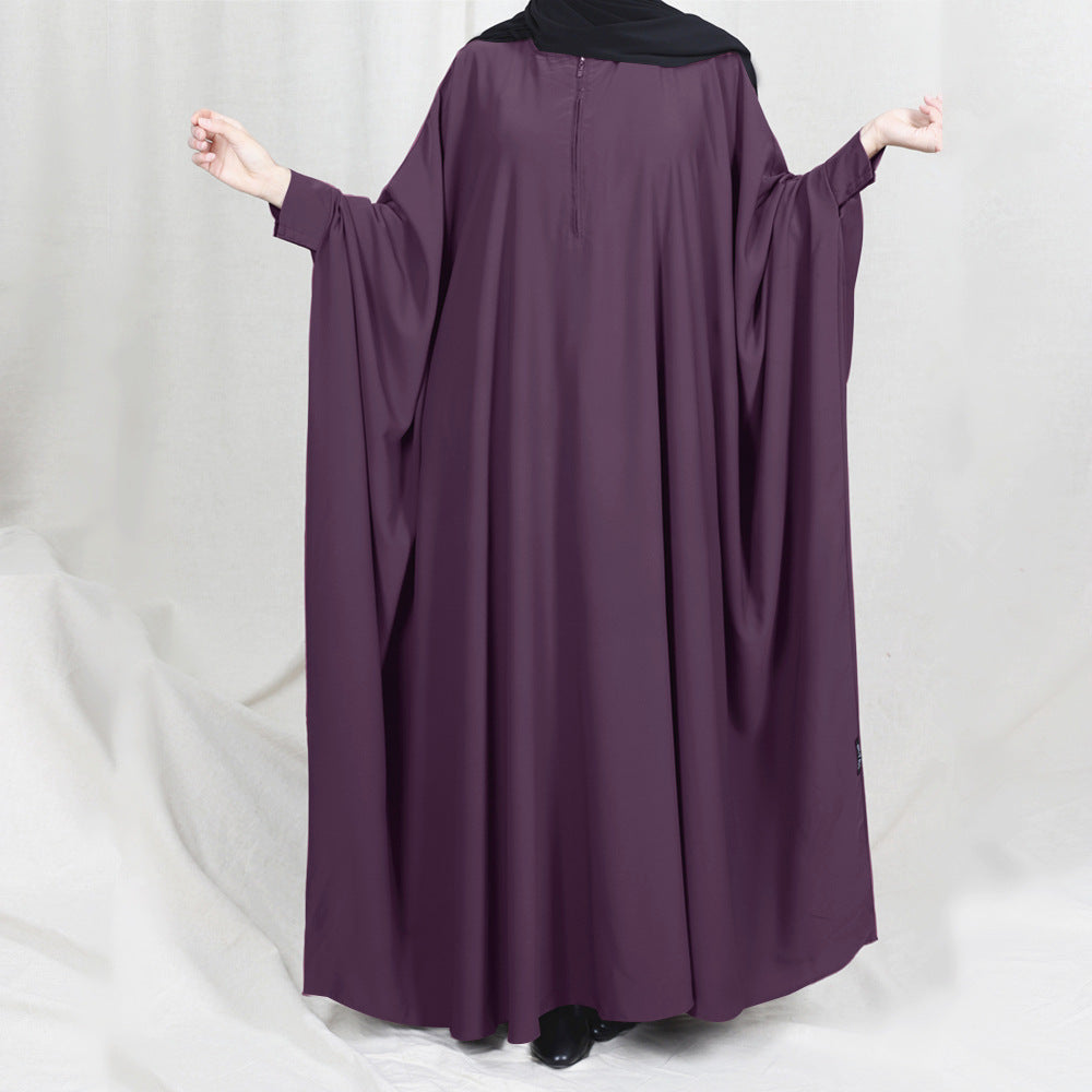 Large Solid Bat Sleeves Robe