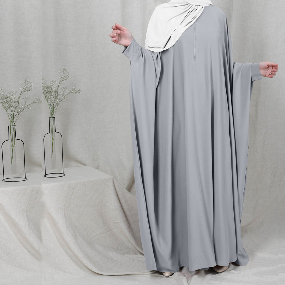 Large Solid Bat Sleeves Robe