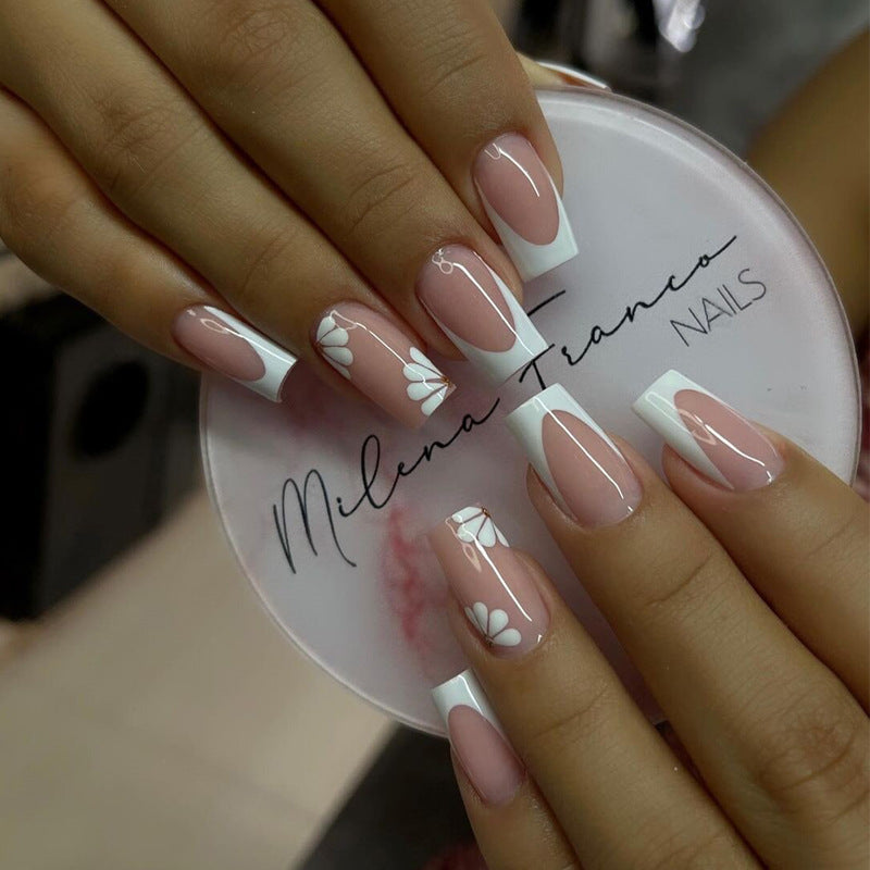 Women's Long Rhinestone Nail Stickers