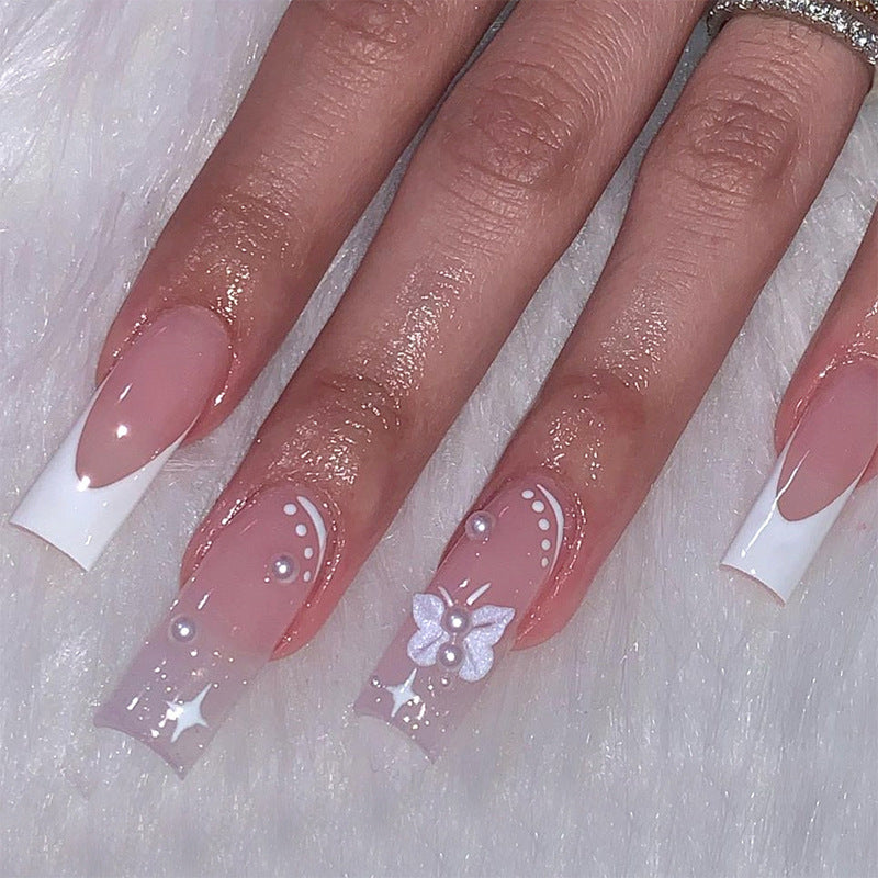 Women's Long Rhinestone Nail Stickers