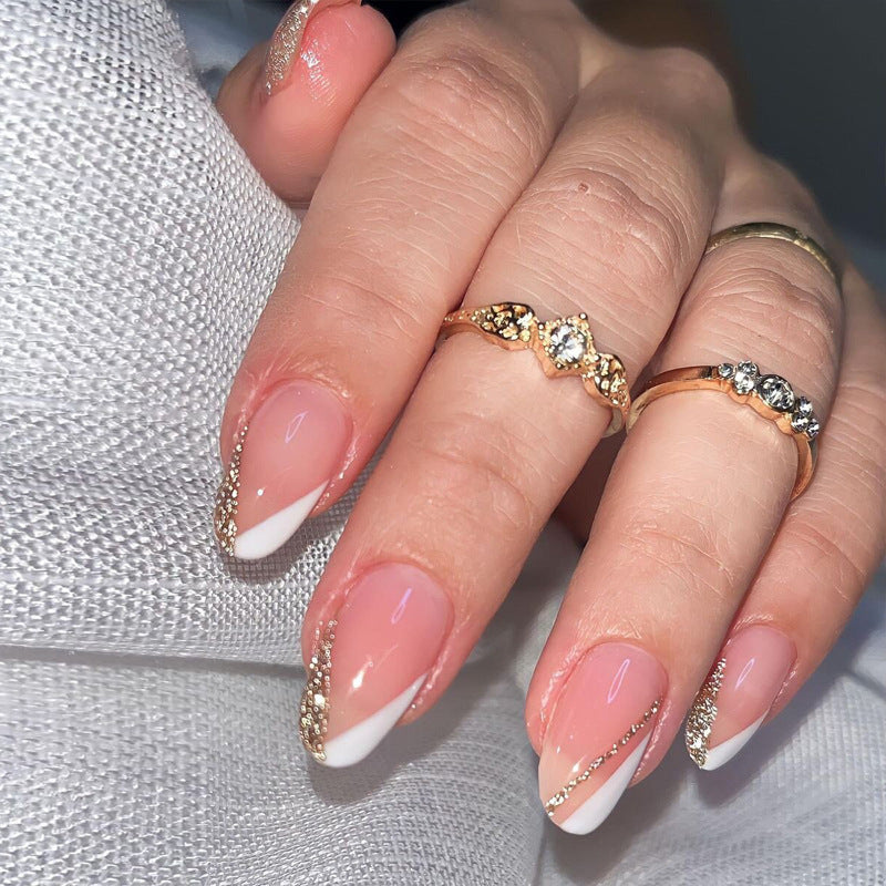 Women's Long Rhinestone Nail Stickers
