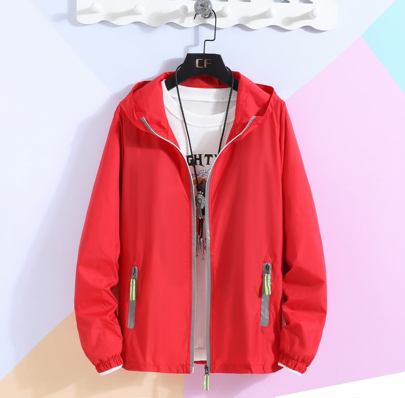 Reflective Zipper Sun Protection Clothes Men's Fishing Clothes