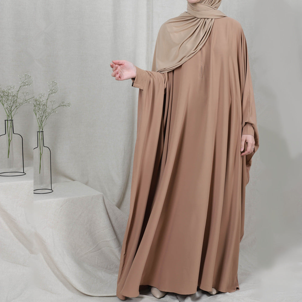 Large Solid Bat Sleeves Robe