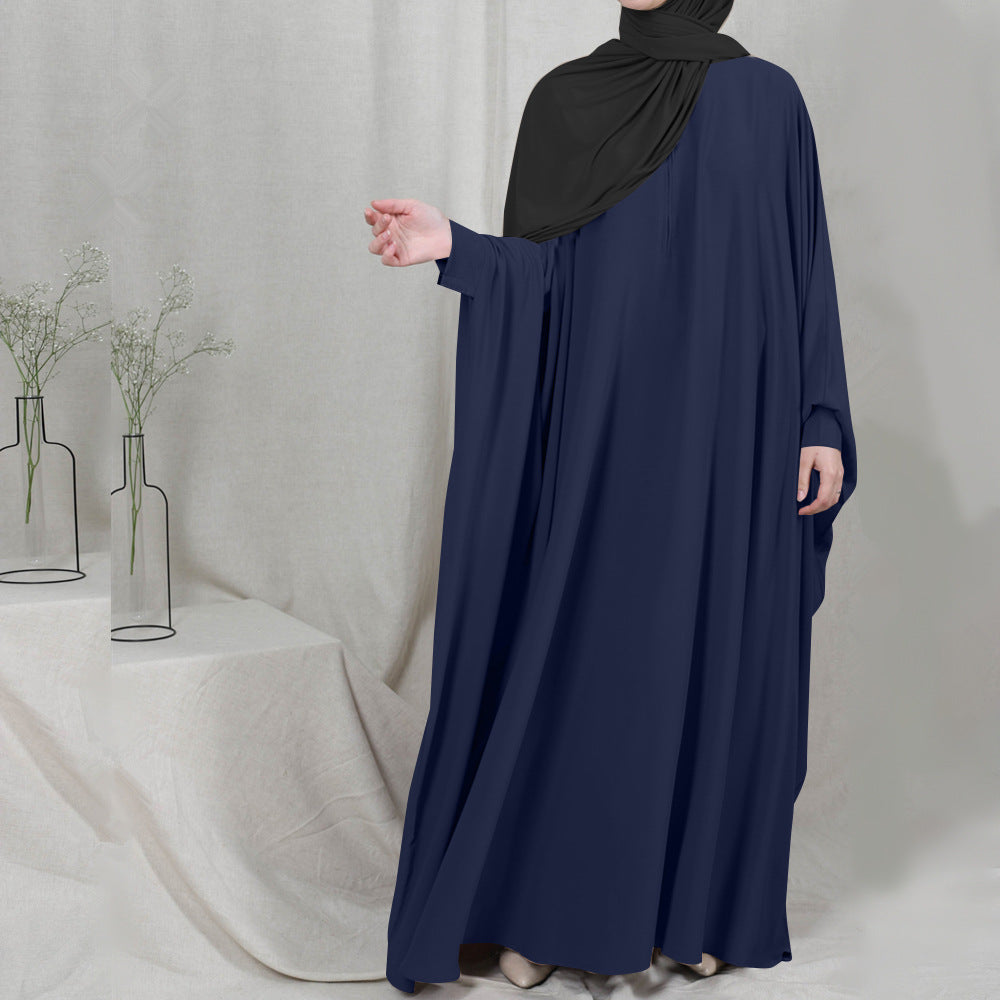 Large Solid Bat Sleeves Robe