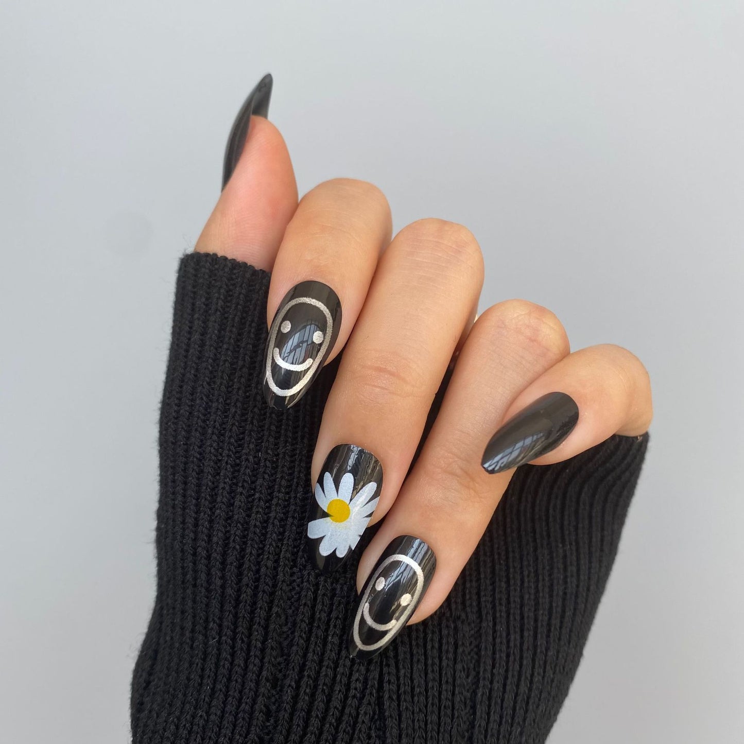 Women's Long Rhinestone Nail Stickers