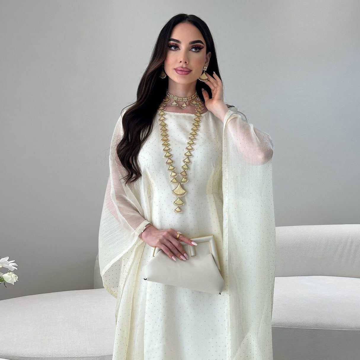 Women's Pullover Robe Waist-slimming Long Dress