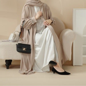 Middle East Satin Coat Skirt Cuff Diamond Robe