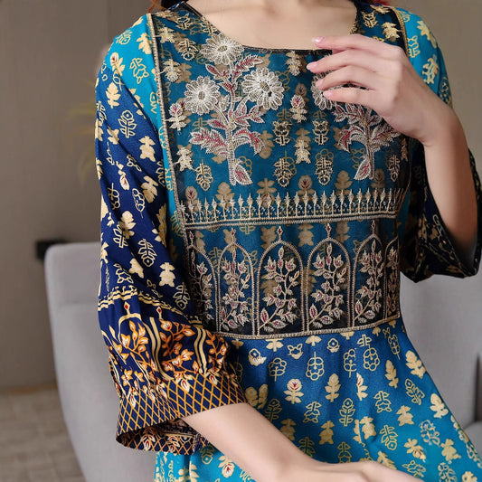 Bohemian Style Dress Ethnic Style Embroidered Large Swing Skirt