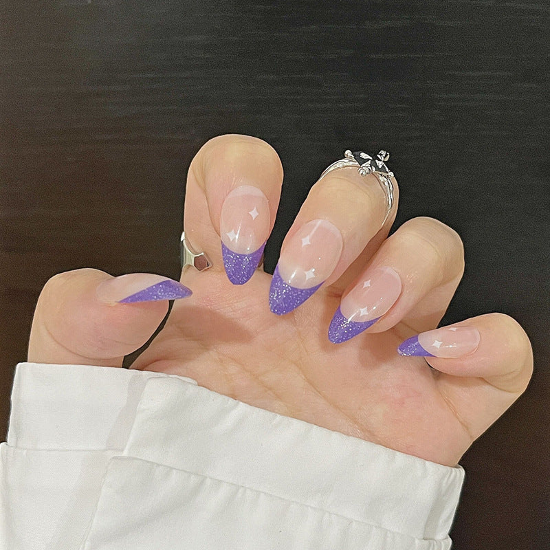 Women's Long Rhinestone Nail Stickers
