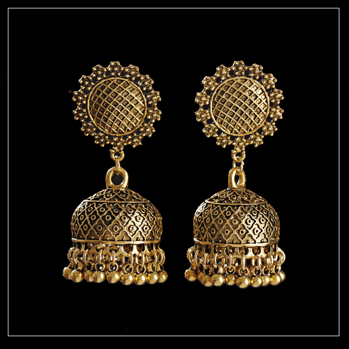 Bohemian Water Drop Ear Studs Buddha Light India Thailand Alloy Round Ring Earrings