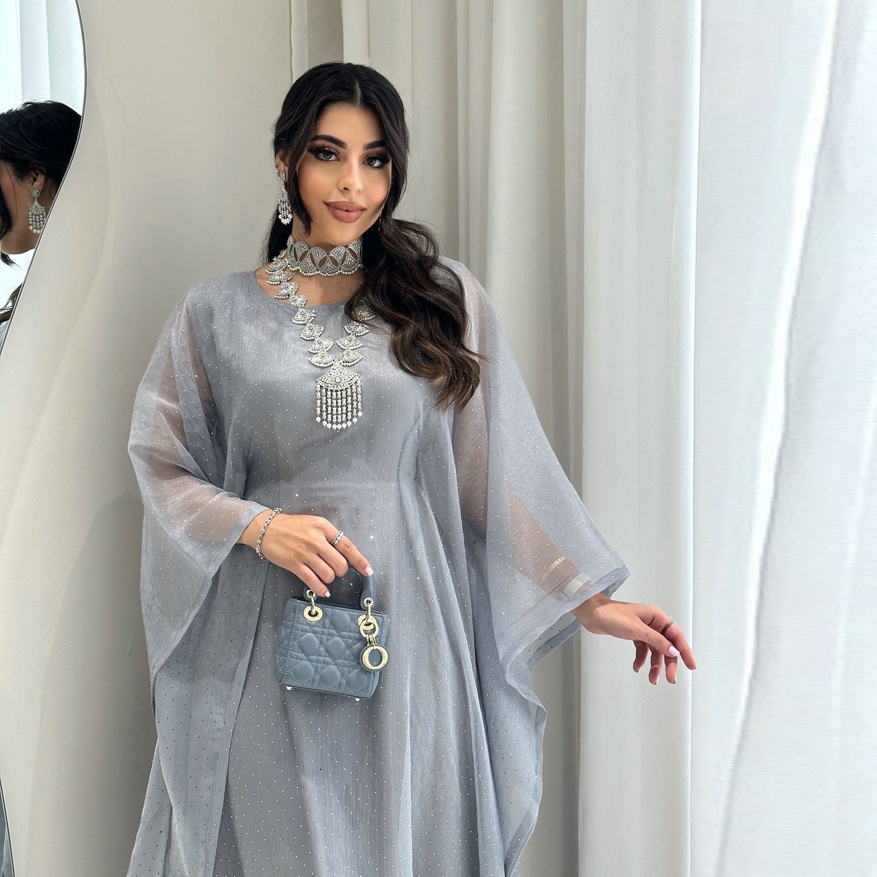 Women's Pullover Robe Waist-slimming Long Dress