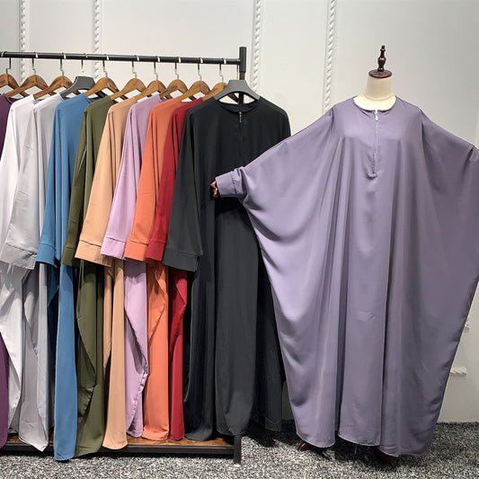 Large Solid Bat Sleeves Robe