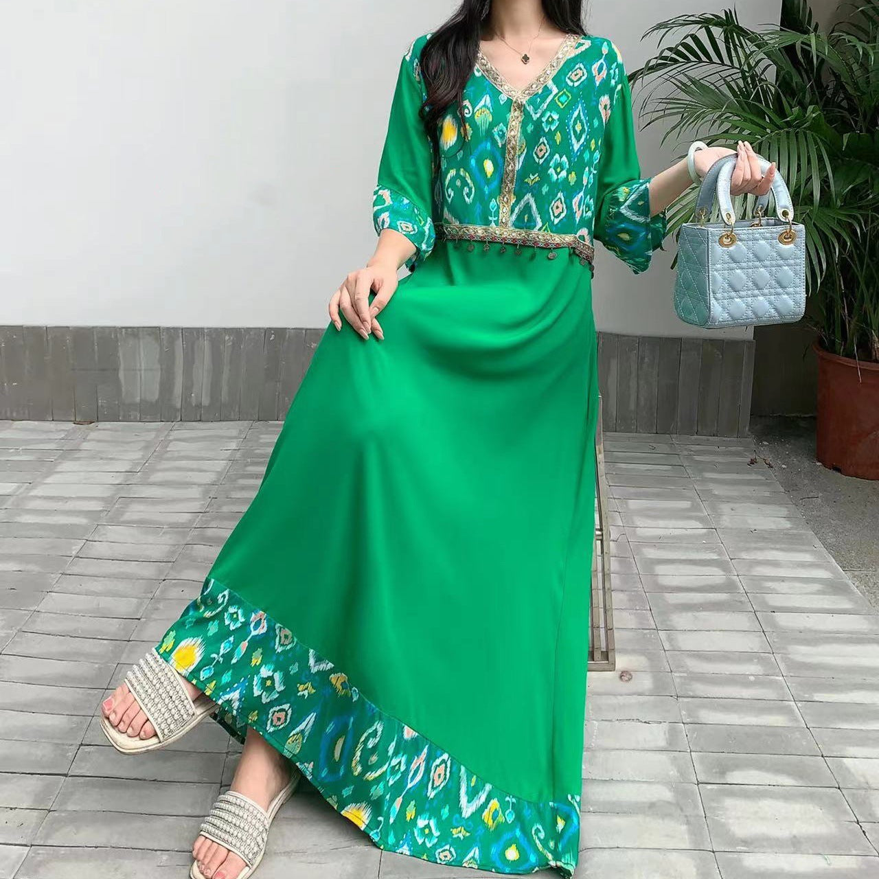 Ethnic Style Dress New Printed Loose
