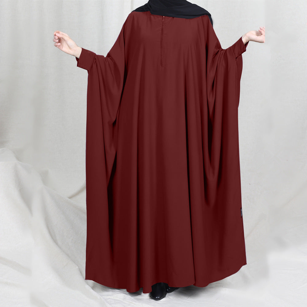 Large Solid Bat Sleeves Robe